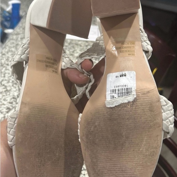 Woven Double-Strap Slide Sandals - Cream - Picture 3 of 4